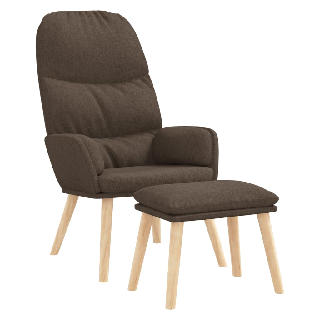 Relaxsessel mit Hocker Taupe Stoff