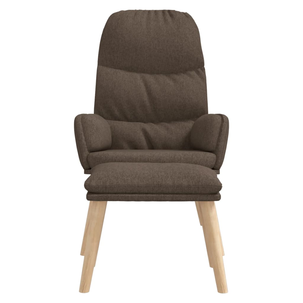 Relaxsessel mit Hocker Taupe Stoff