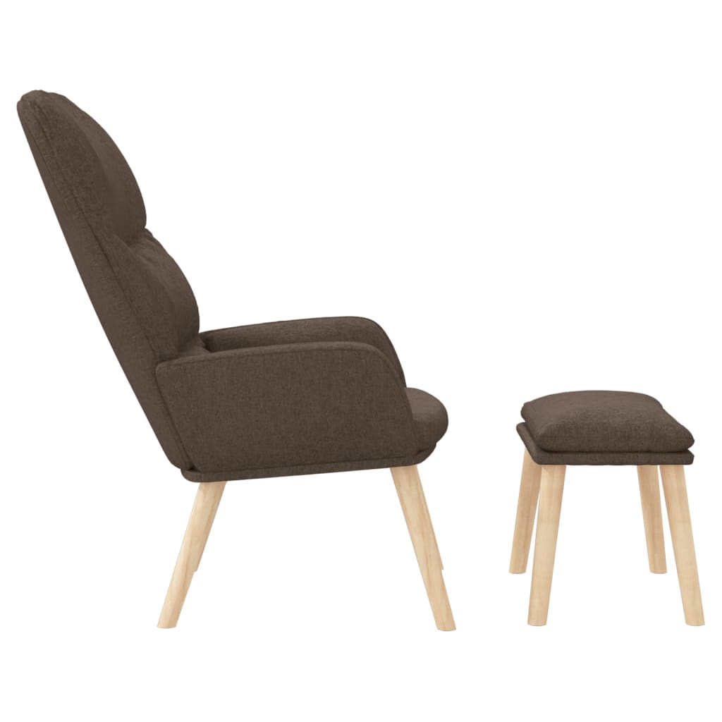 Relaxsessel mit Hocker Taupe Stoff