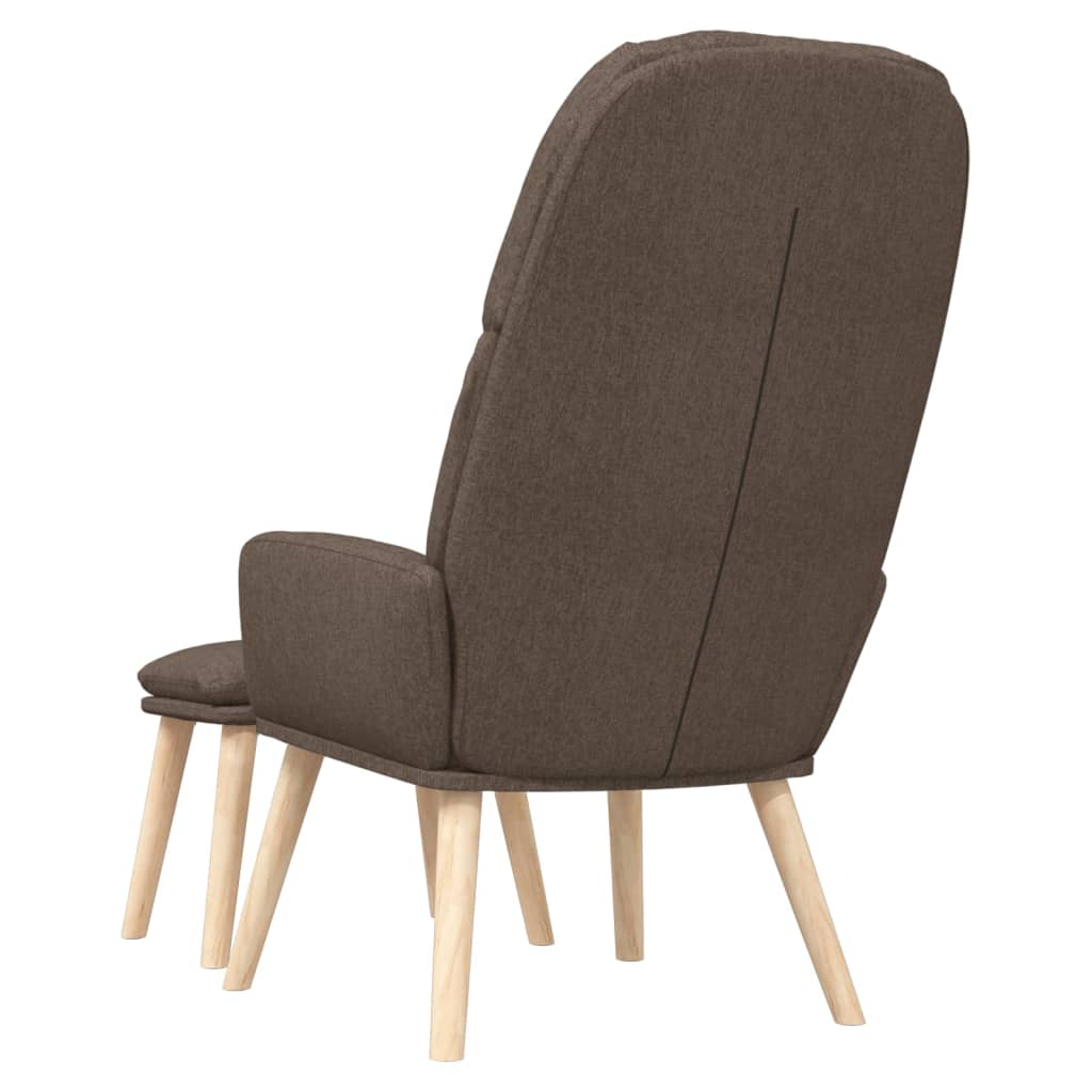 Relaxsessel mit Hocker Taupe Stoff