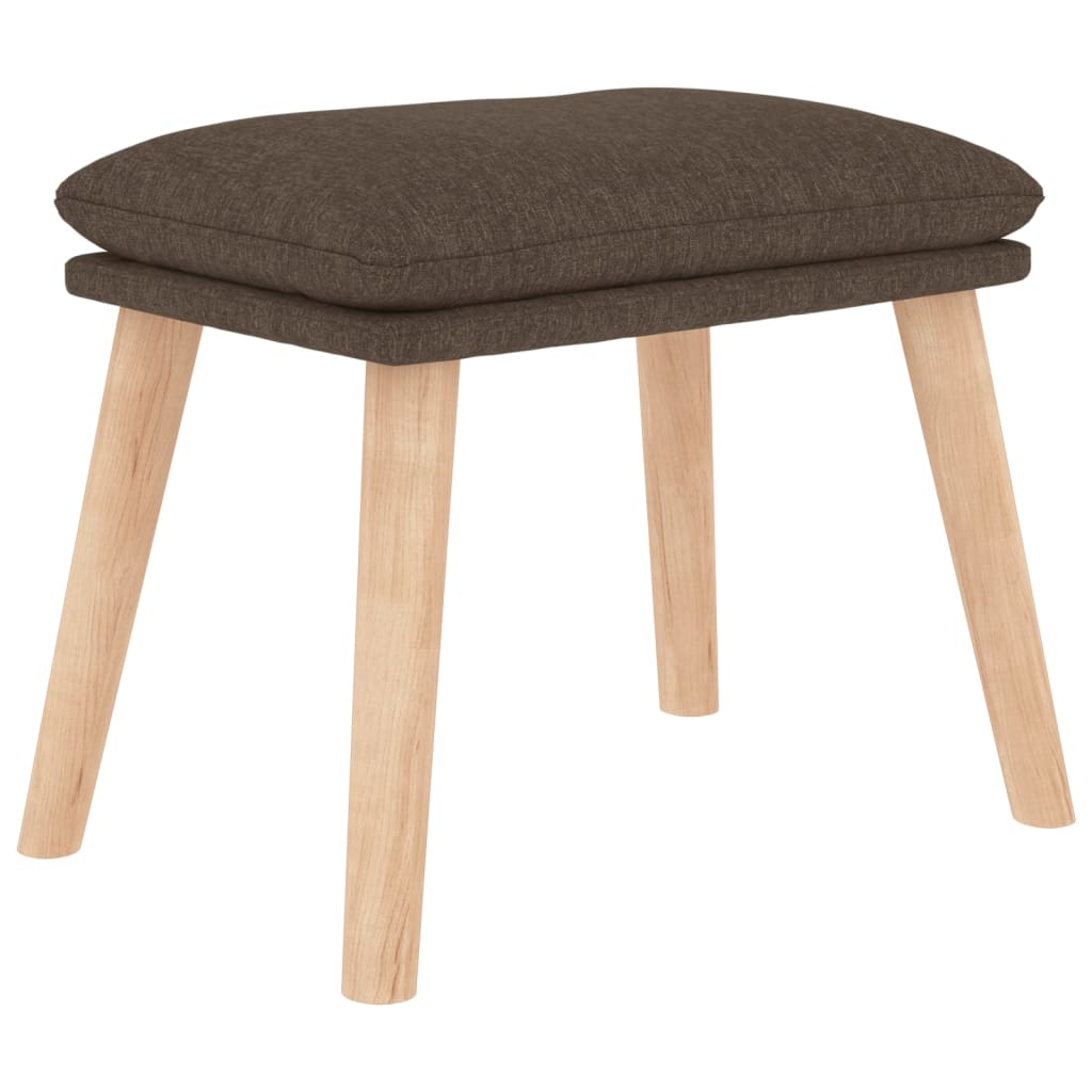 Relaxsessel mit Hocker Taupe Stoff