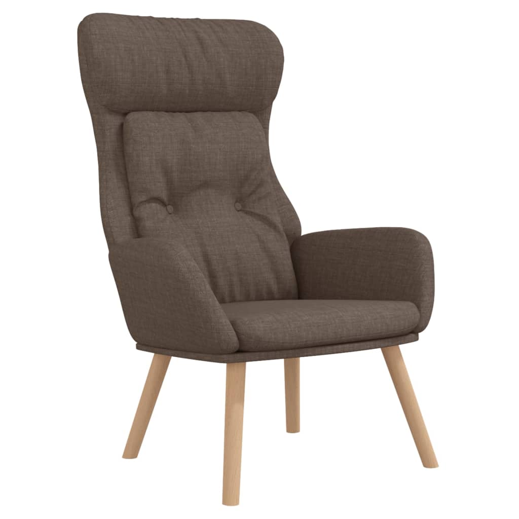 Relaxsessel mit Hocker Taupe Stoff