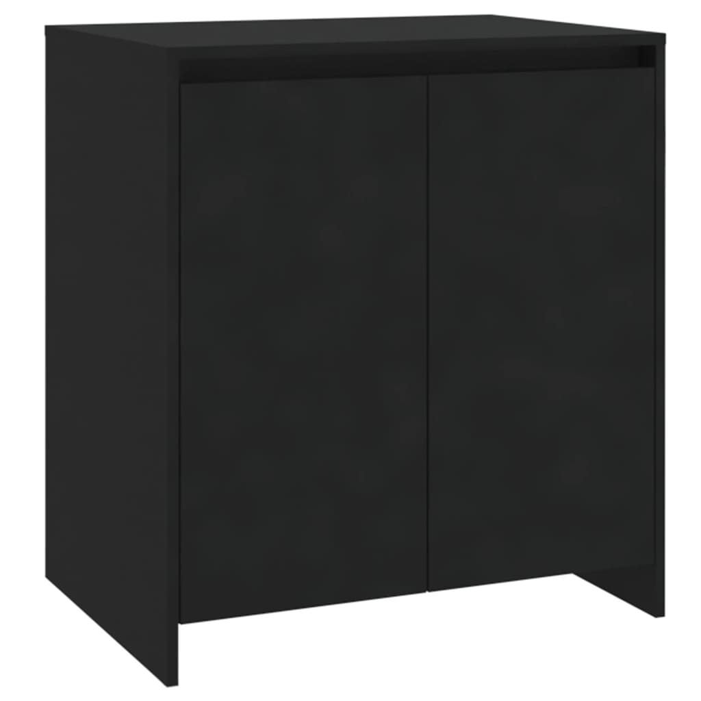 2-tlg. Sideboard Schwarz Holzwerkstoff