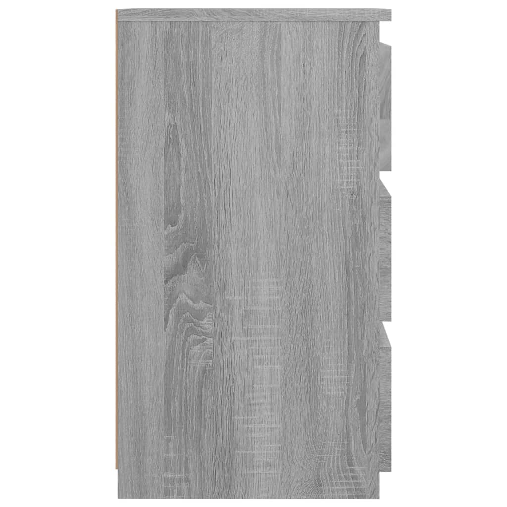 Nachttische 2 Stk. Grau Sonoma 40x35x62,5 cm Holzwerkstoff