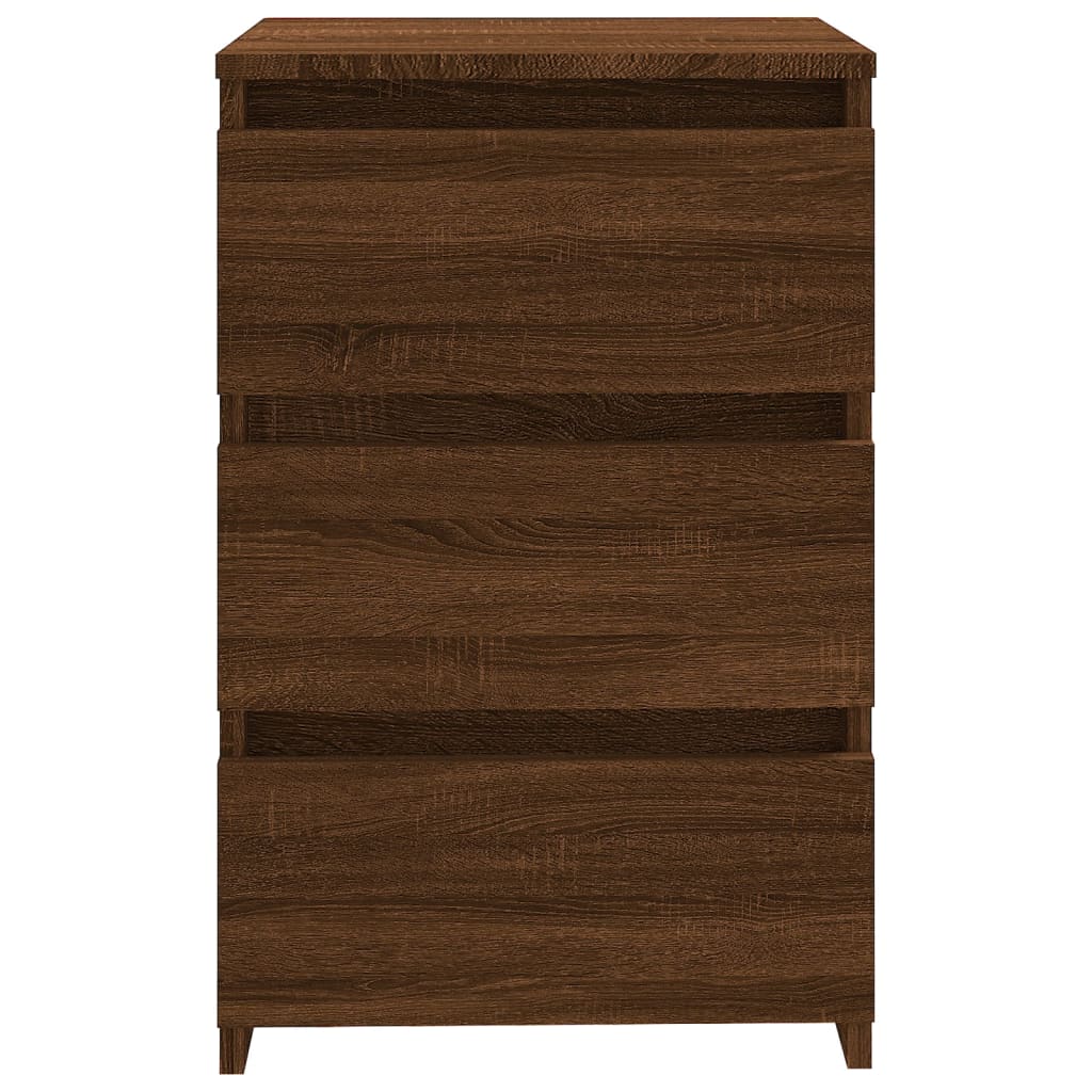 Nachttische 2 Stk. Braun Eiche 40x35x62,5 cm Holzwerkstoff