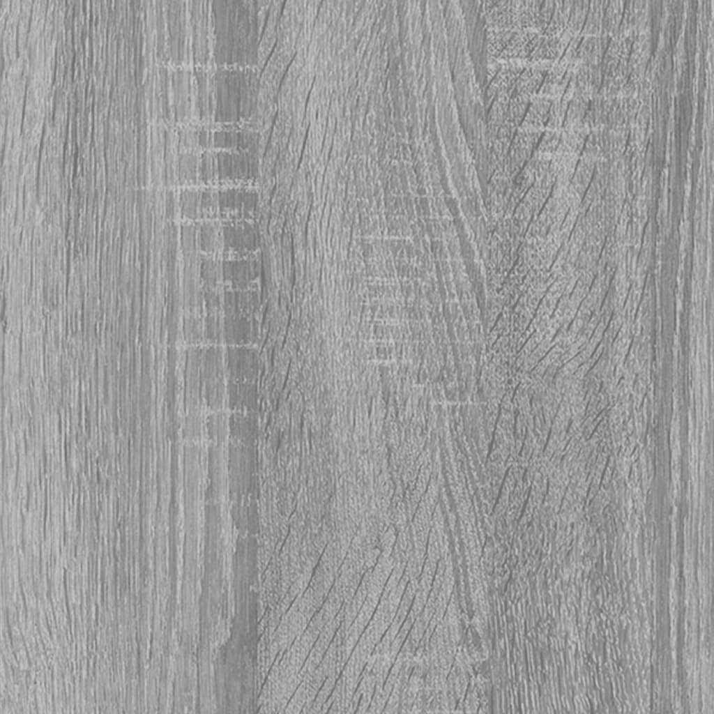 Schubladenschrank mit Rollen Grau Sonoma Holzwerkstoff