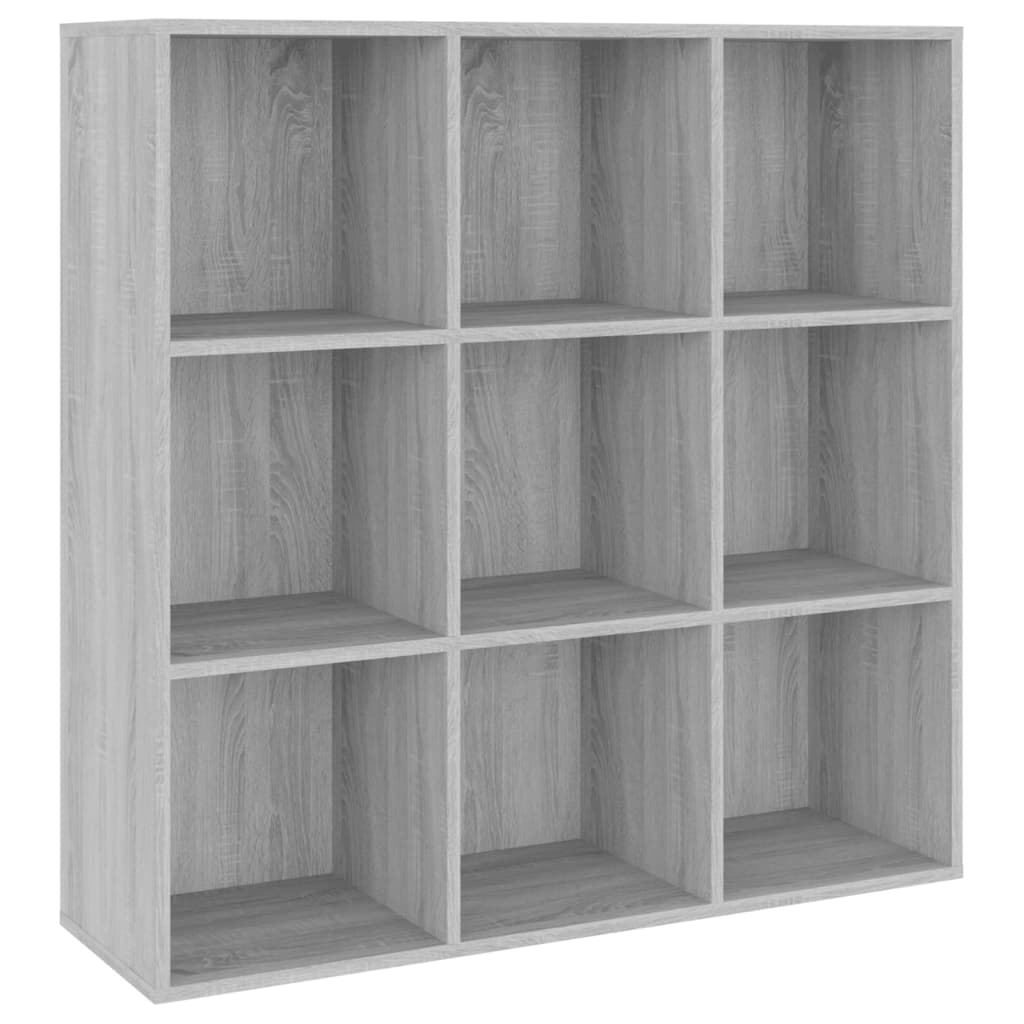 Bücherschrank Grau Sonoma-Eiche 98x29x97,5 cm