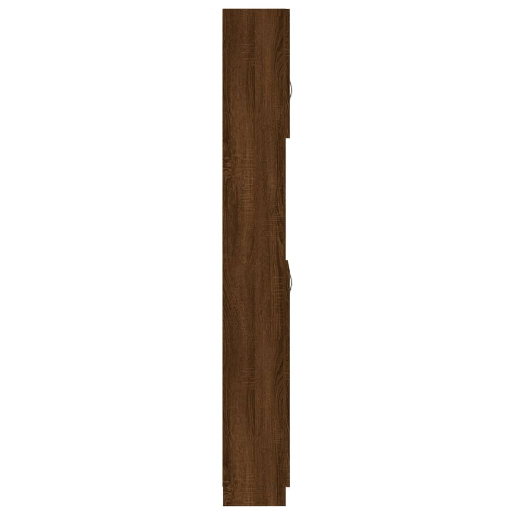 Badezimmerschrank Braun Eiche 32x25,5x190 cm Holzwerkstoff
