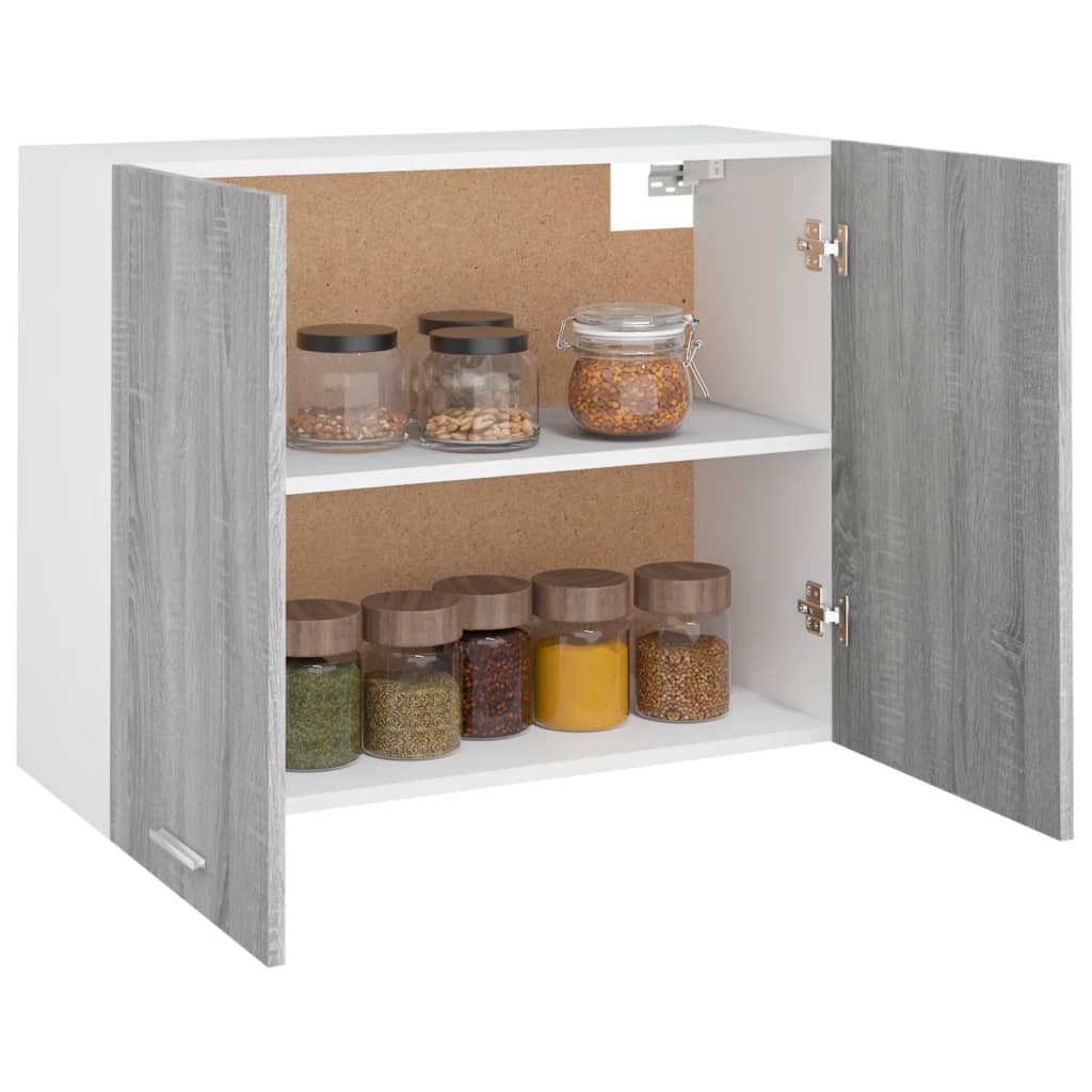 Hängeschrank Grau Sonoma 80x31x60 cm Holzwerkstoff