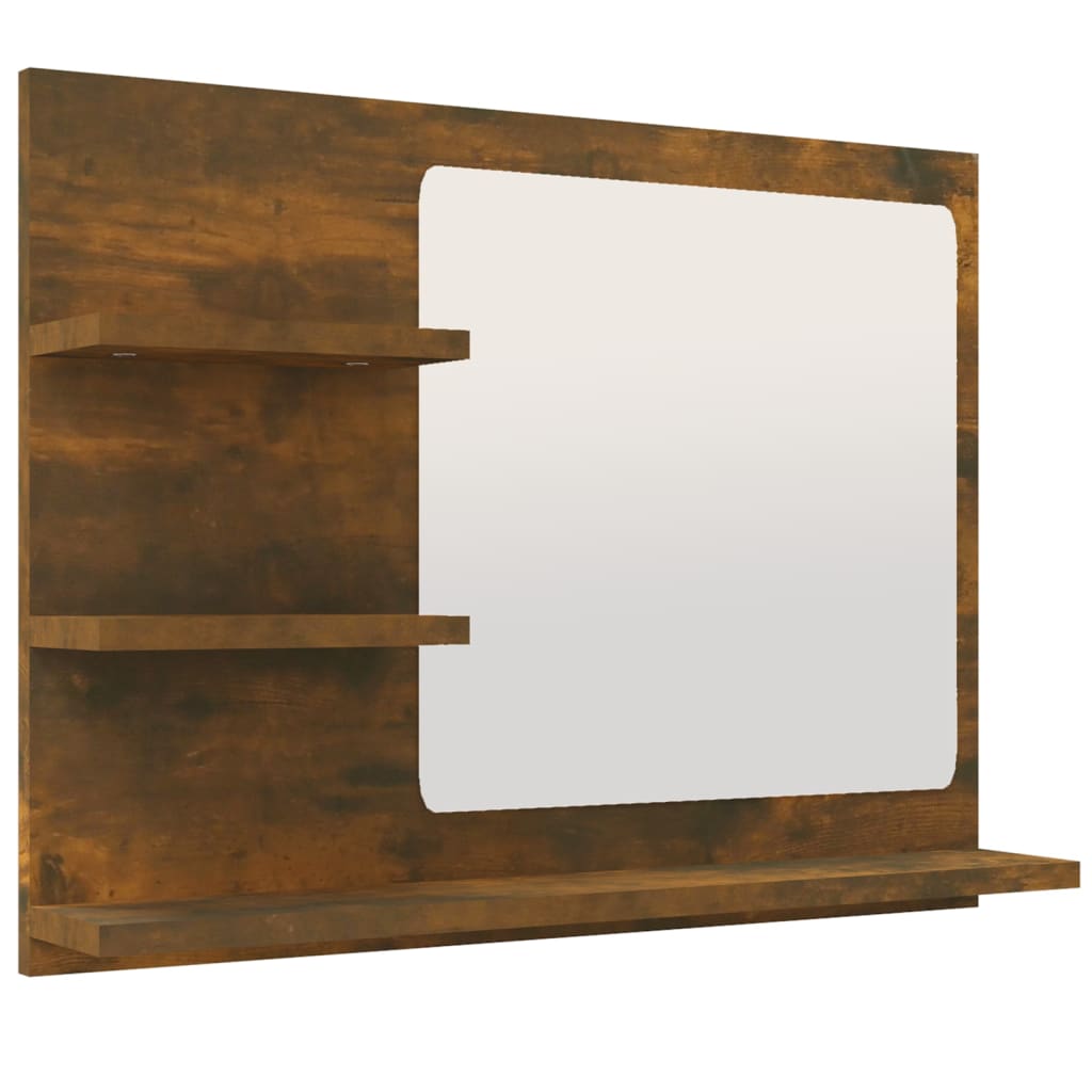 Badspiegel Räuchereiche 60x10,5x45 cm Holzwerkstoff