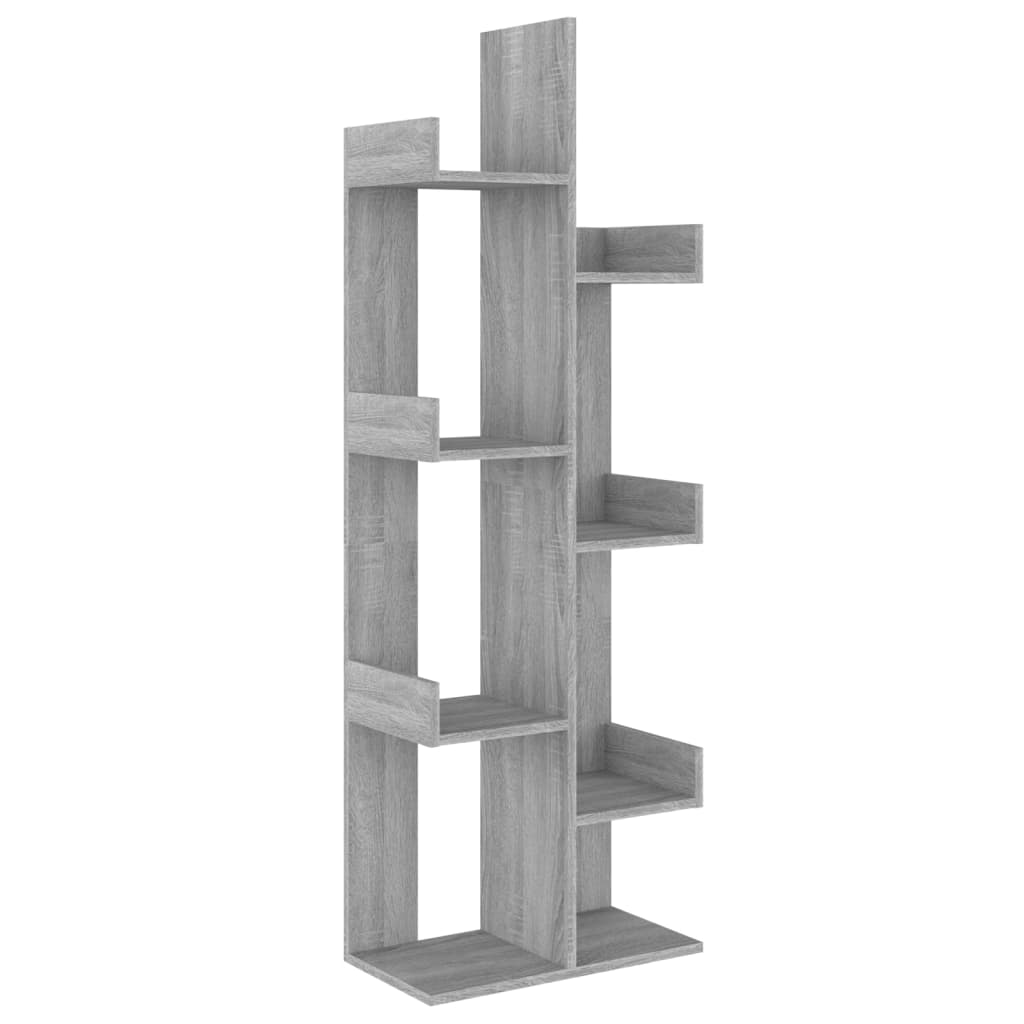 Bücherschrank 48x25,5x140 cm Grau Sonoma Holzwerkstoff