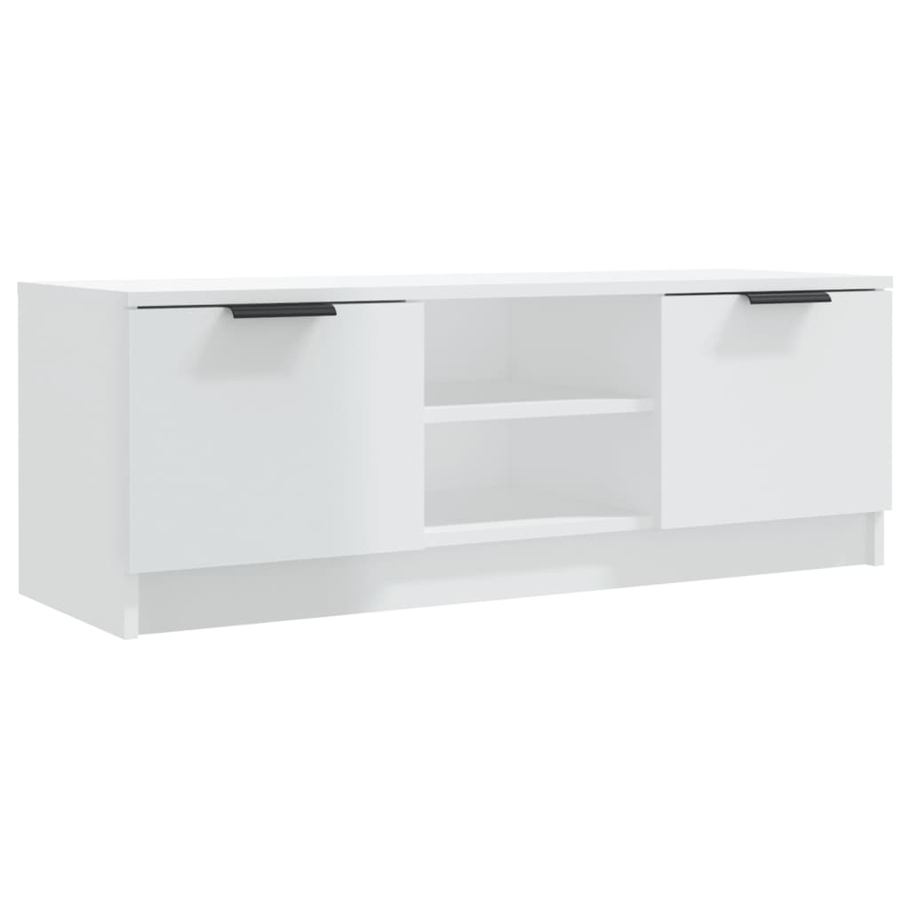 TV-Schrank Hochglanz-Weiß 102x35x36,5 cm Holzwerkstoff