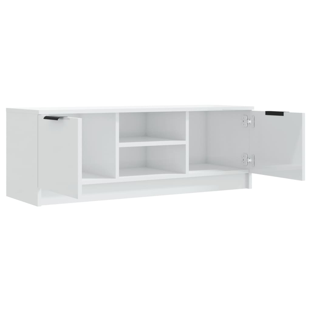 TV-Schrank Hochglanz-Weiß 102x35x36,5 cm Holzwerkstoff