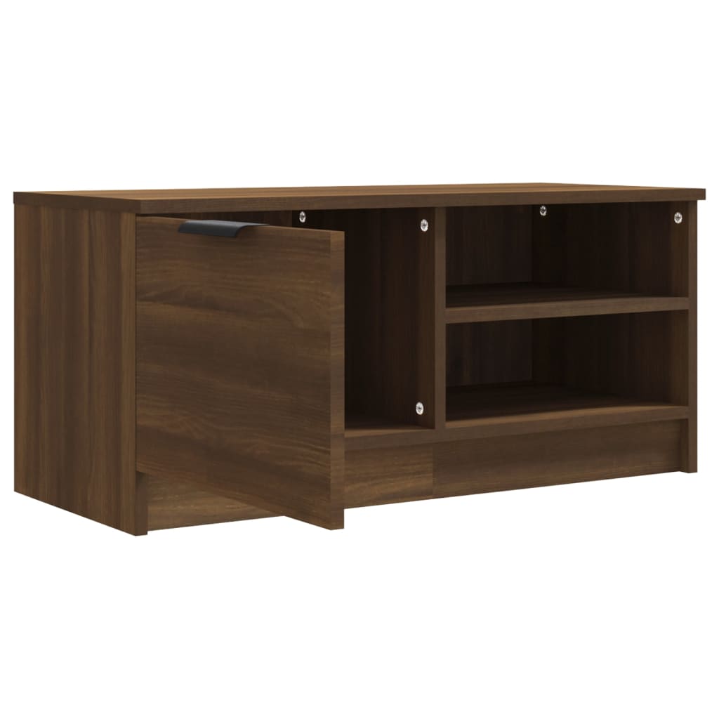 TV-Schränke 2Stk. Braun Eichen-Optik 80x35x36,5cm Holzwerkstoff