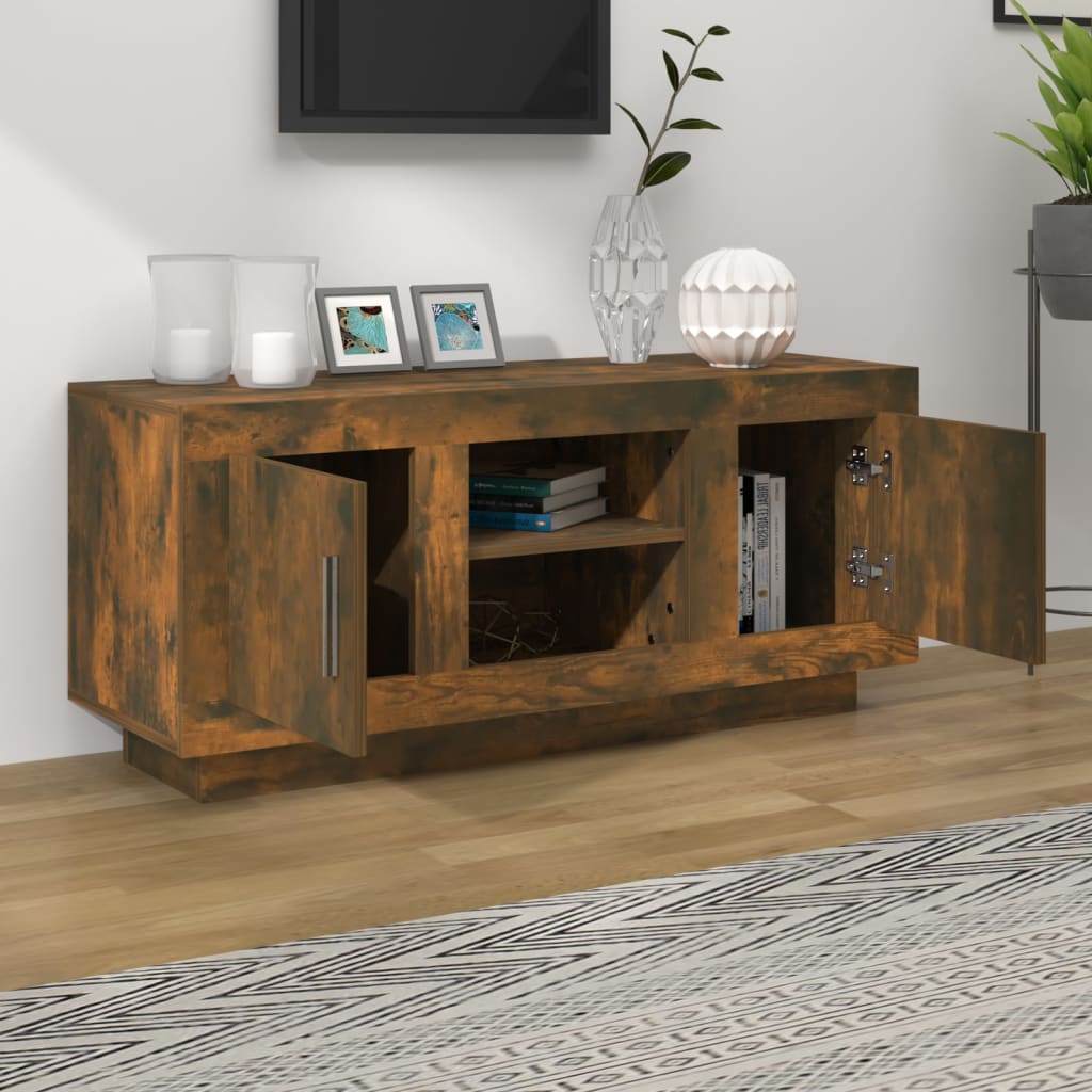 TV-Schrank Räuchereiche 102x35x45 cm Holzwerkstoff