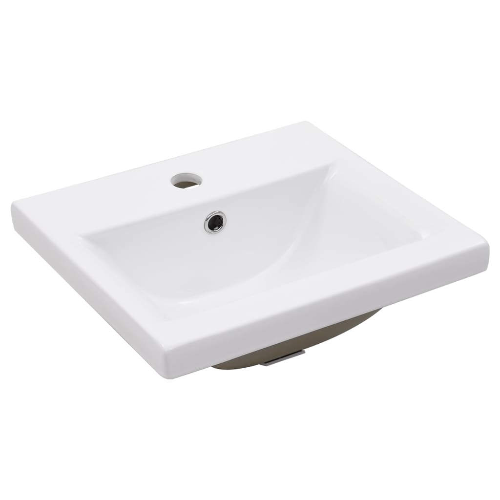 Badezimmer-Waschtischgestell mit Waschbecken Weiß Eisen