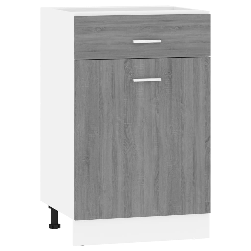 Unterschrank mit Schublade Grau Sonoma 50x46x81,5 cm