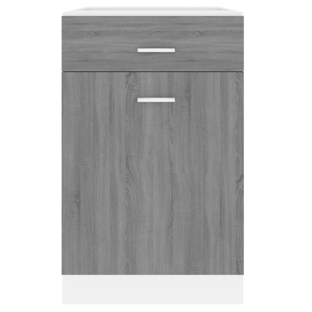 Unterschrank mit Schublade Grau Sonoma 50x46x81,5 cm