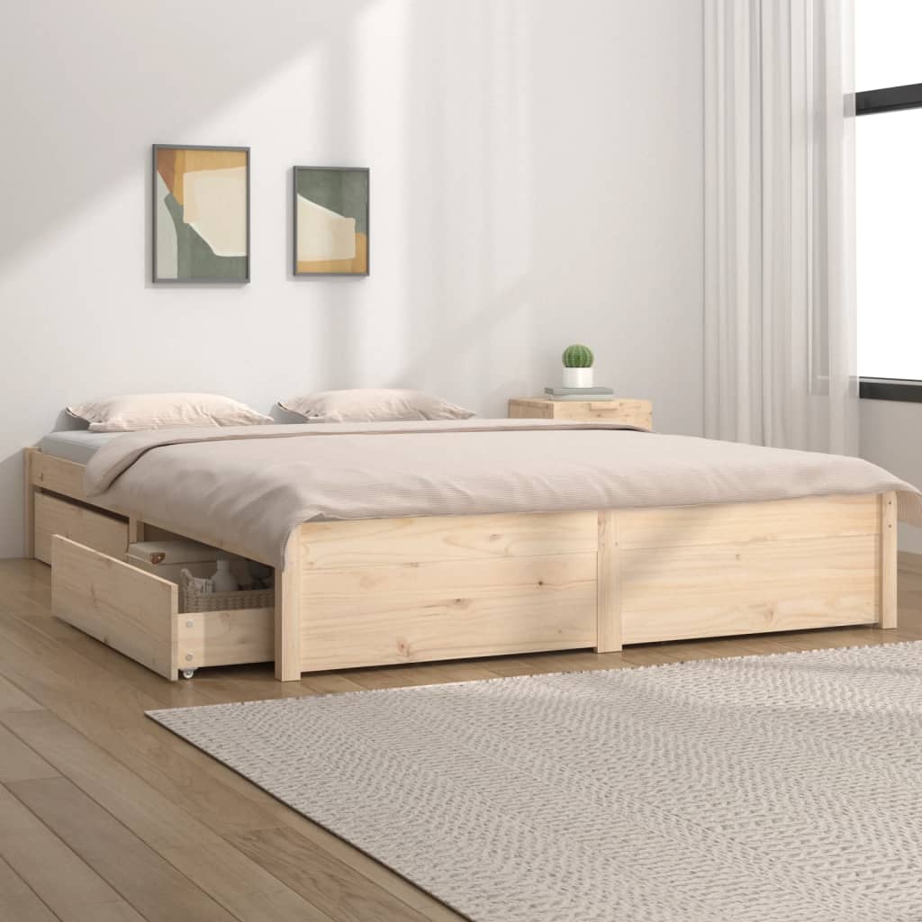 Bett mit Schubladen 200x200 cm