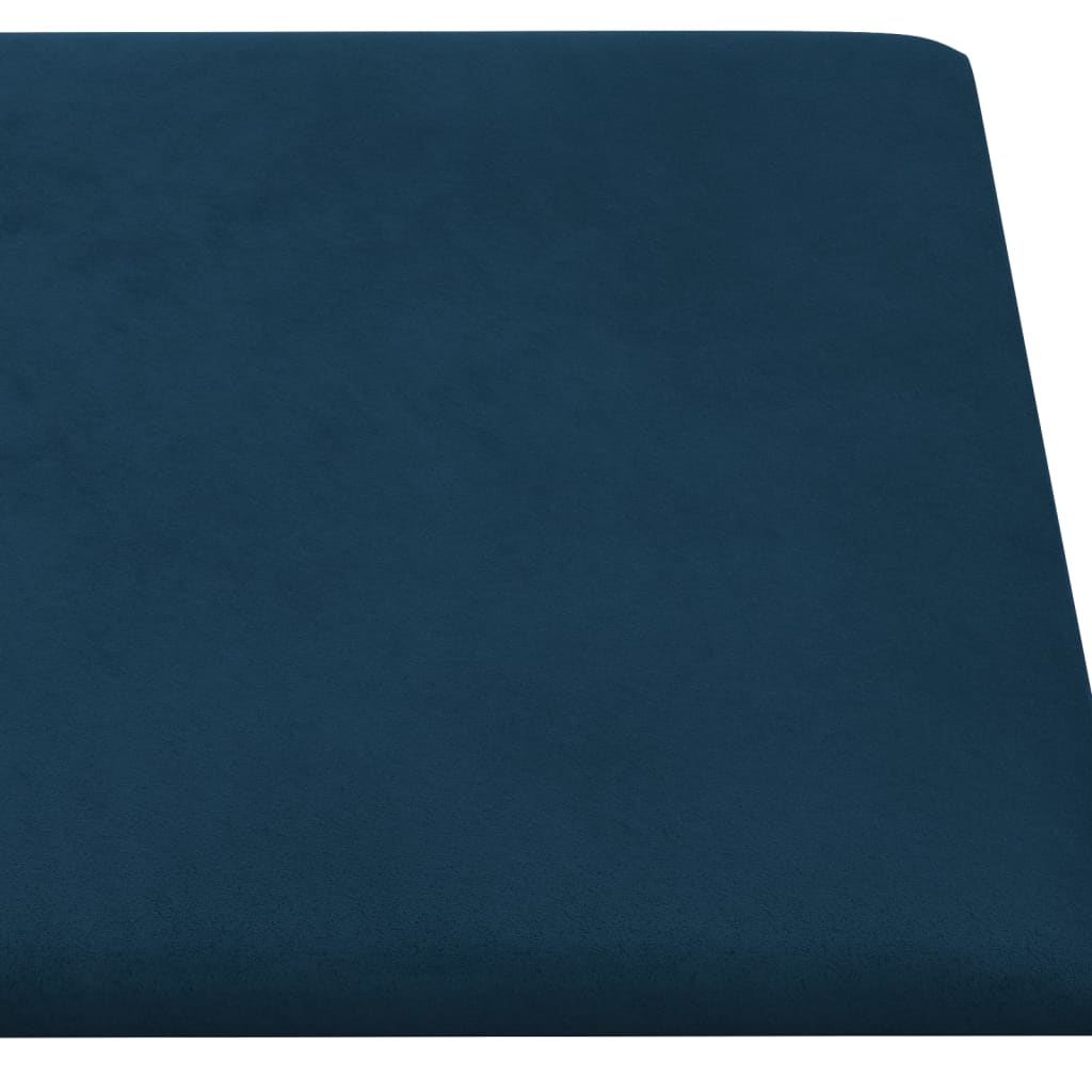 Wandpaneele 12 Stk. Blau 30x15 cm Samt 0,54 m²