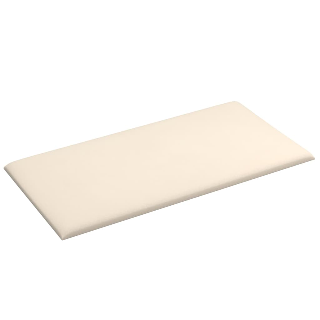 Wandpaneele 12 Stk. Creme 30x15 cm Samt 0,54 m²