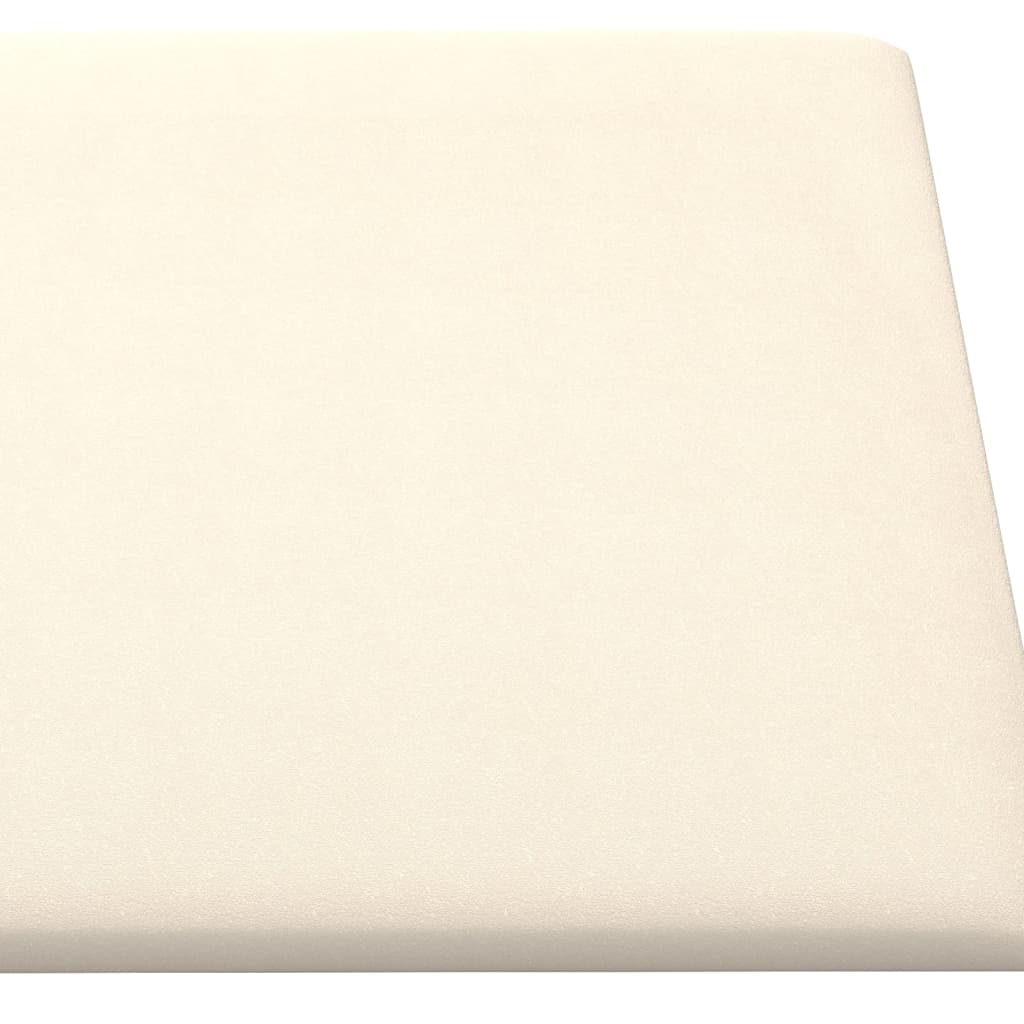 Wandpaneele 12 Stk. Creme 30x15 cm Samt 0,54 m²