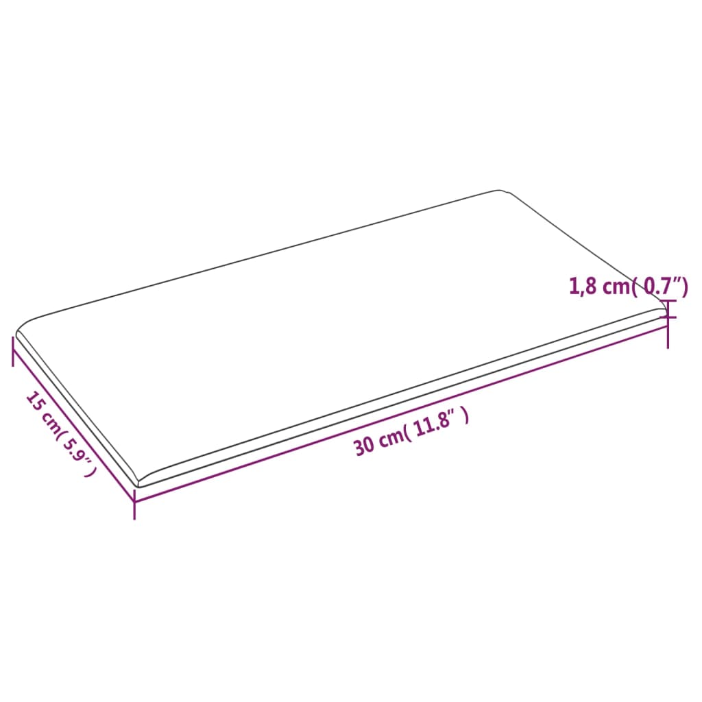 Wandpaneele 12 Stk. Creme 30x15 cm Samt 0,54 m²