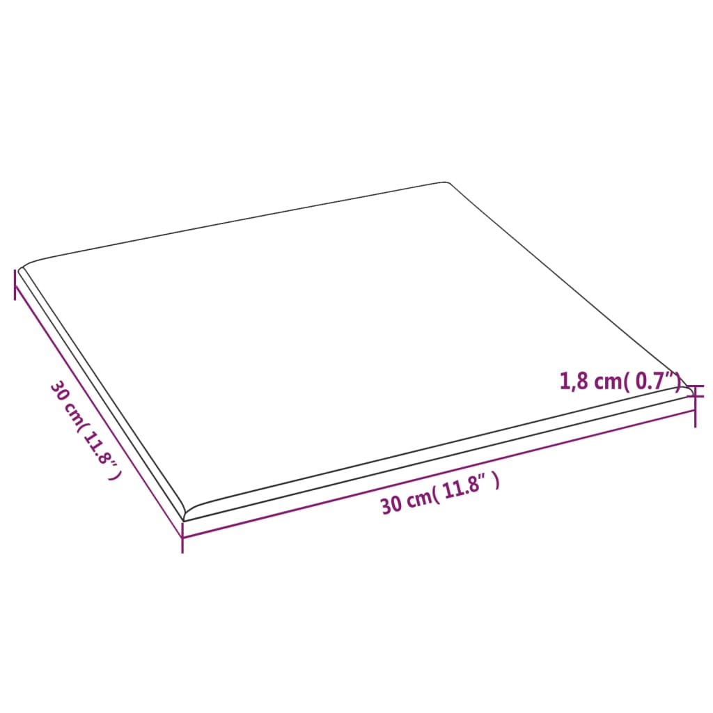 Wandpaneele 12 Stk. Dunkelgrau 30x30 cm Samt 1,08 m²