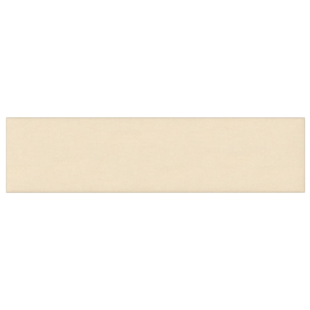 Wandpaneele 12 Stk. Creme 60x15 cm Stoff 1,08 m²