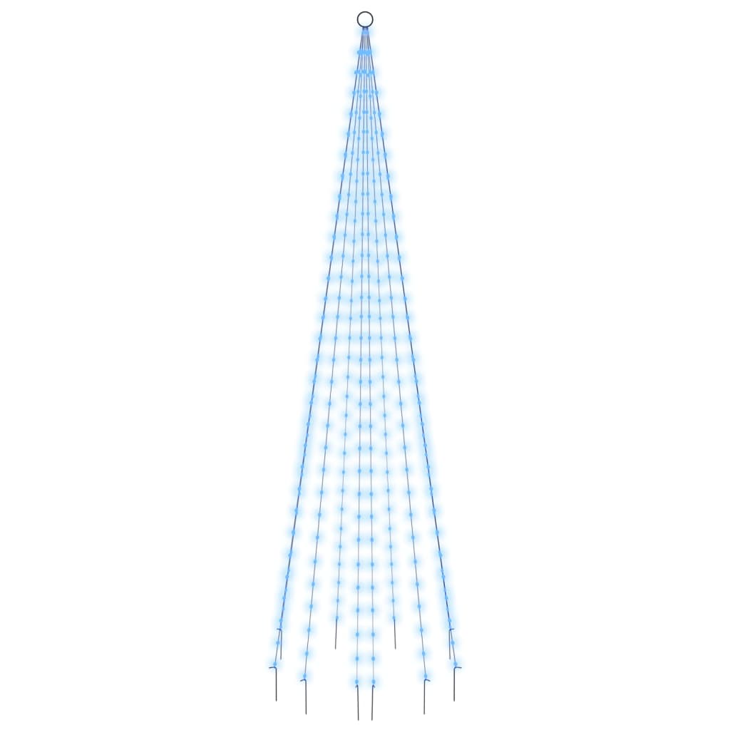 LED-Weihnachtsbaum für Fahnenmast Blau 310 LEDs 300 cm