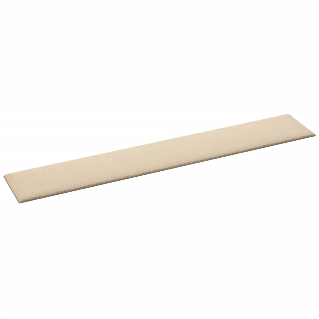 Wandpaneele 12 Stk. Creme 90x15 cm Stoff 1,62 m²