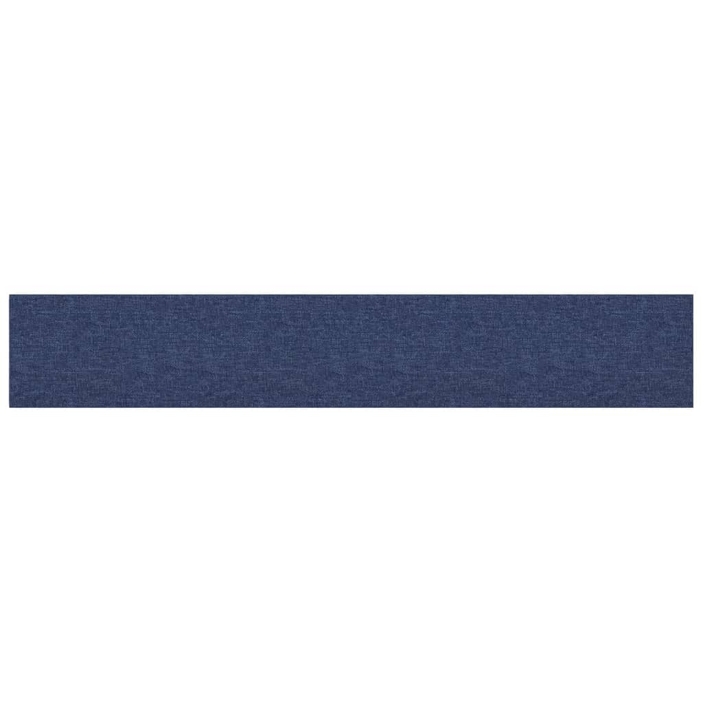 Wandpaneele 12 Stk. Blau 90x15 cm Stoff 1,62 m²