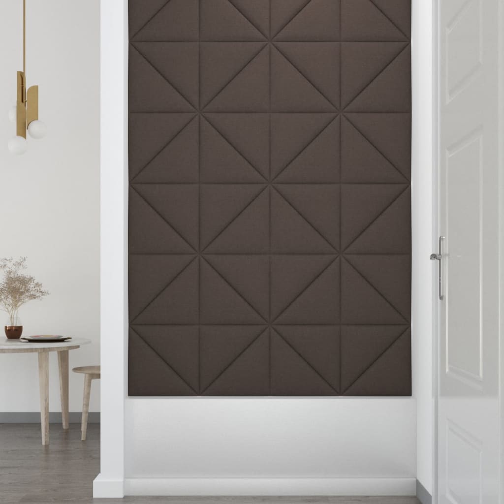 Wandpaneele 12 Stk. Taupe 30x30 cm Stoff 0,54 m²