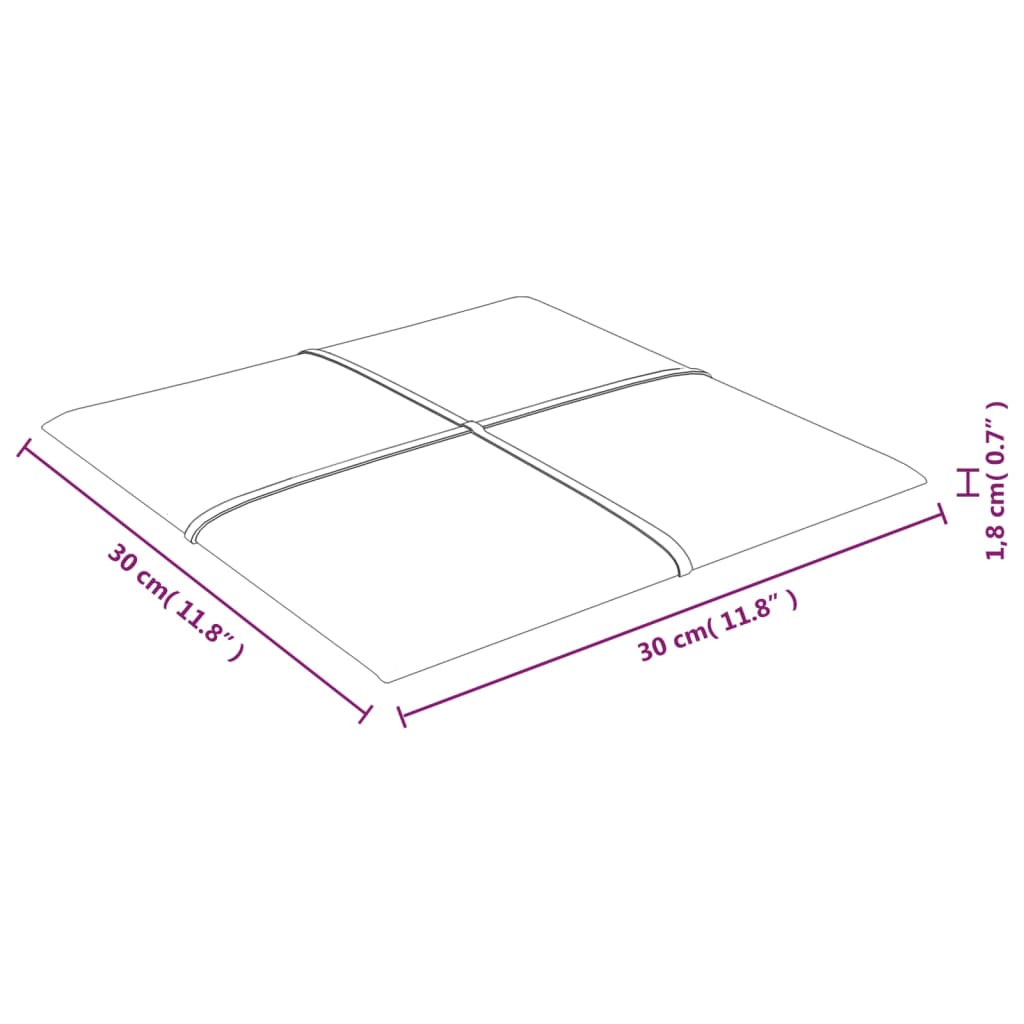 Wandpaneele 12 Stk. Lila 30x30 cm Stoff 1,08 m²