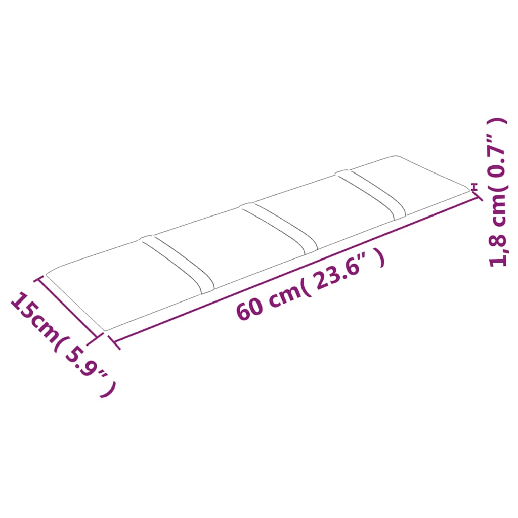 Wandpaneele 12 Stk. Braun 60x15 cm Stoff 1,08 m²