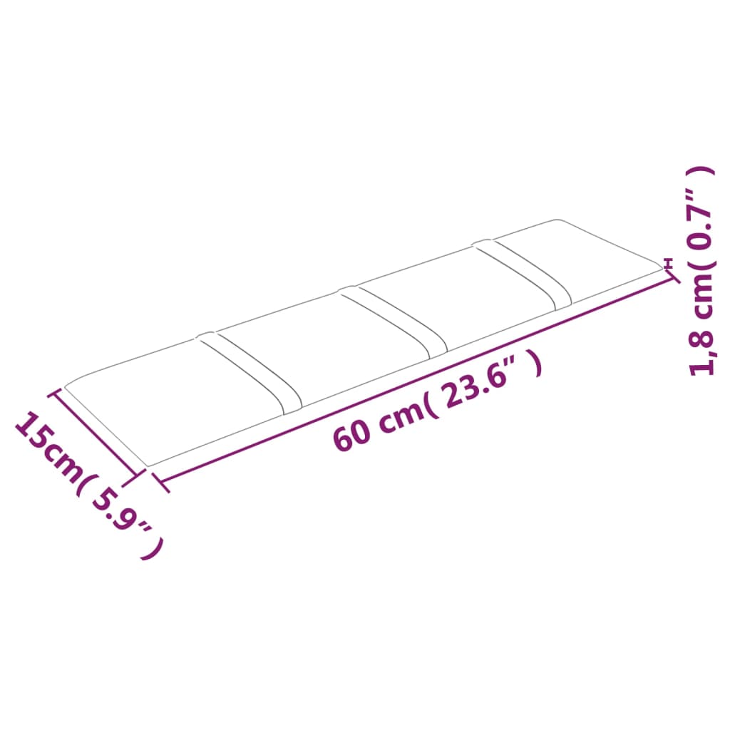 Wandpaneele 12 Stk. Dunkelgrün 60x15 cm Stoff 1,08 m²