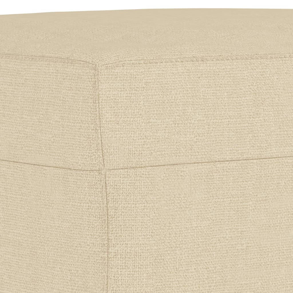 Fußhocker Creme 70x55x41 cm Stoff