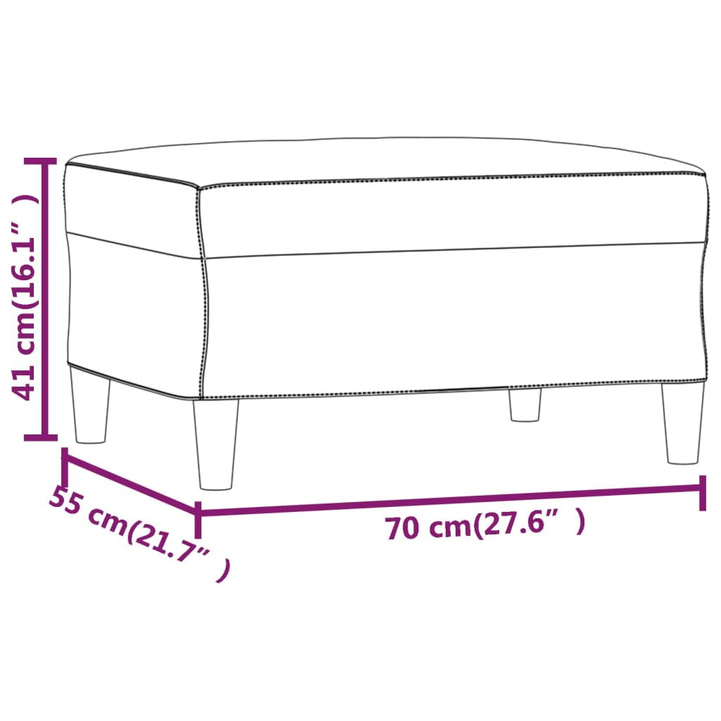 Fußhocker Weinrot 70x55x41 cm Samt