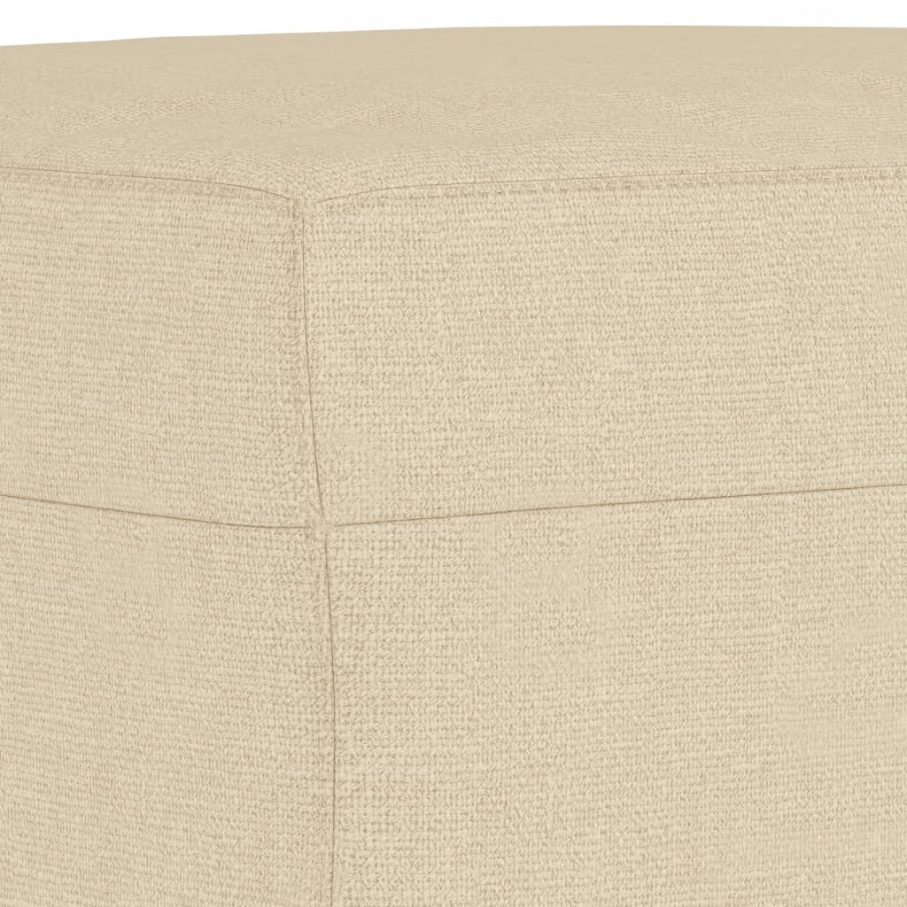 Fußhocker Creme 70x55x41 cm Stoff