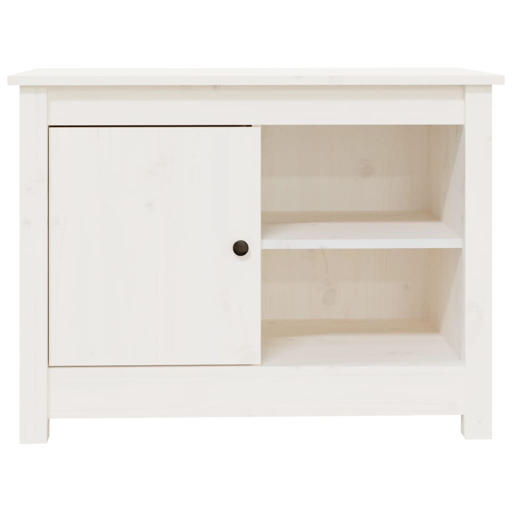 TV-Schrank Weiß 70x36,5x52 cm Massivholz Kiefer