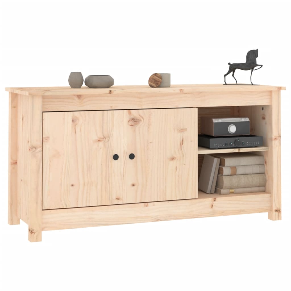 TV-Schrank 103x36,5x52 cm Massivholz Kiefer