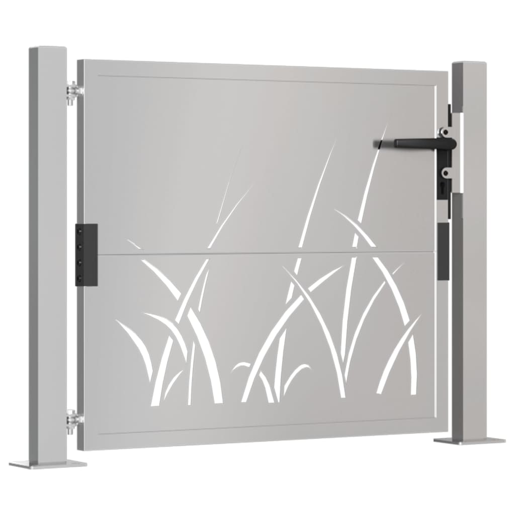 Gartentor 105x105 cm Cortenstahl Gras-Design