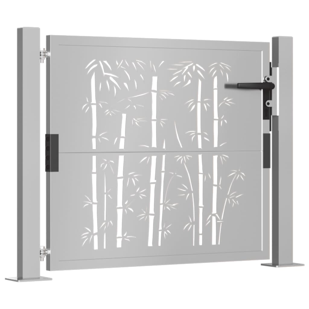 Gartentor 105x80 cm Cortenstahl Bambus-Design