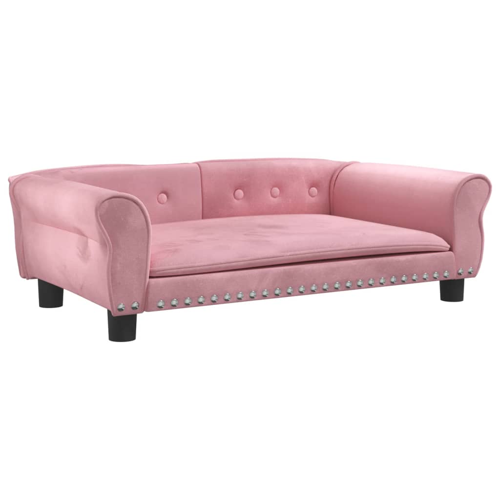 Hundebett Rosa 95x55x30 cm Samt