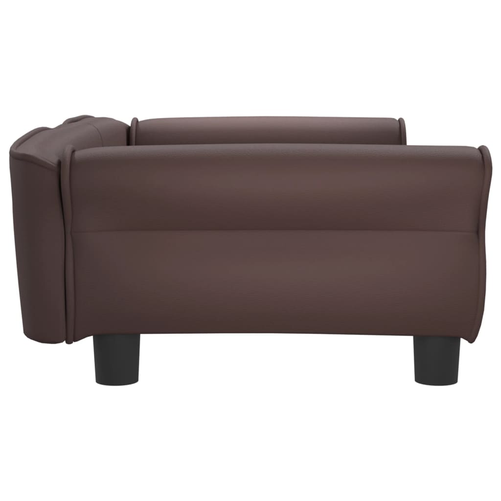 Hundebett Braun 95x55x30 cm Kunstleder