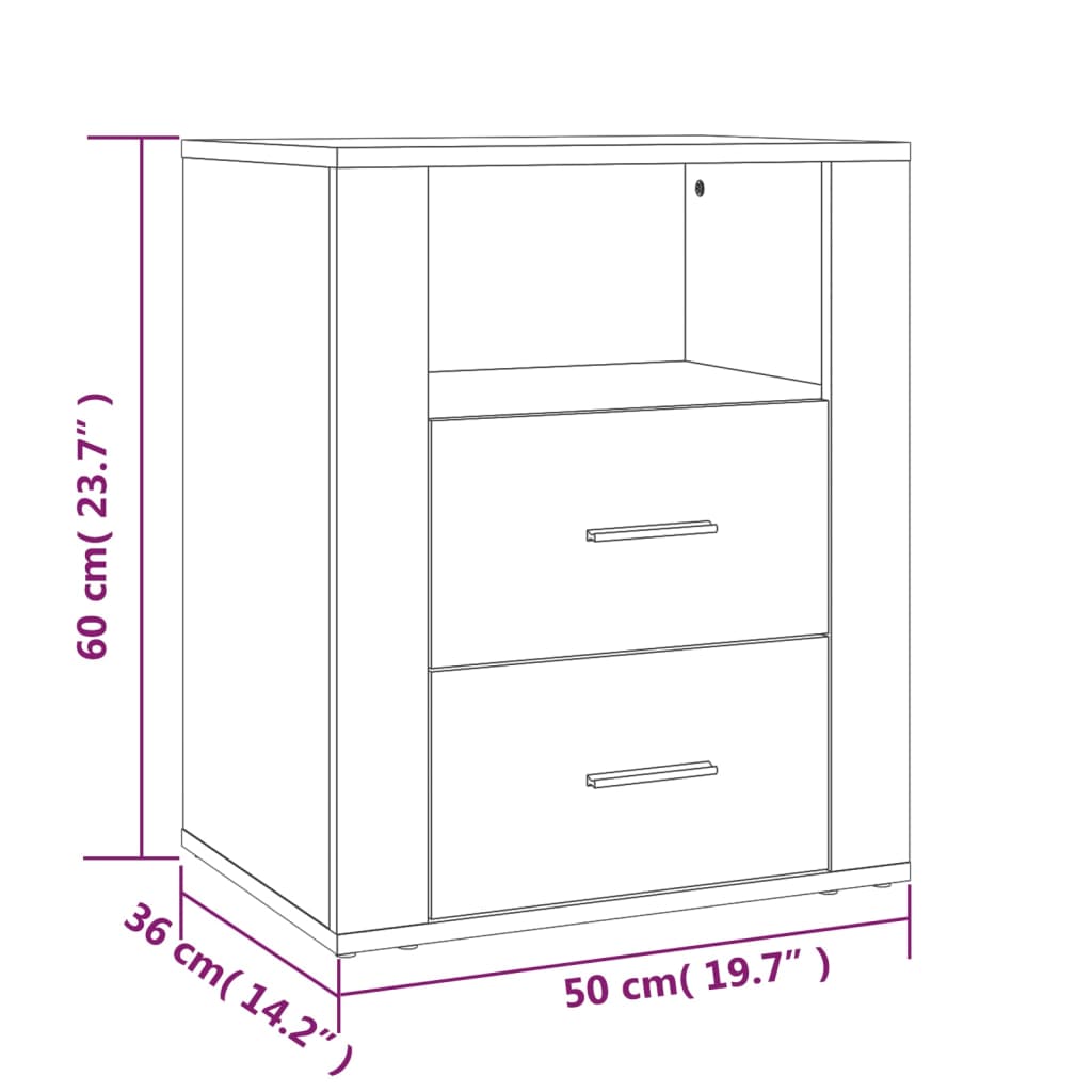 Nachttisch Sonoma-Eiche 50x36x60 cm Holzwerkstoff