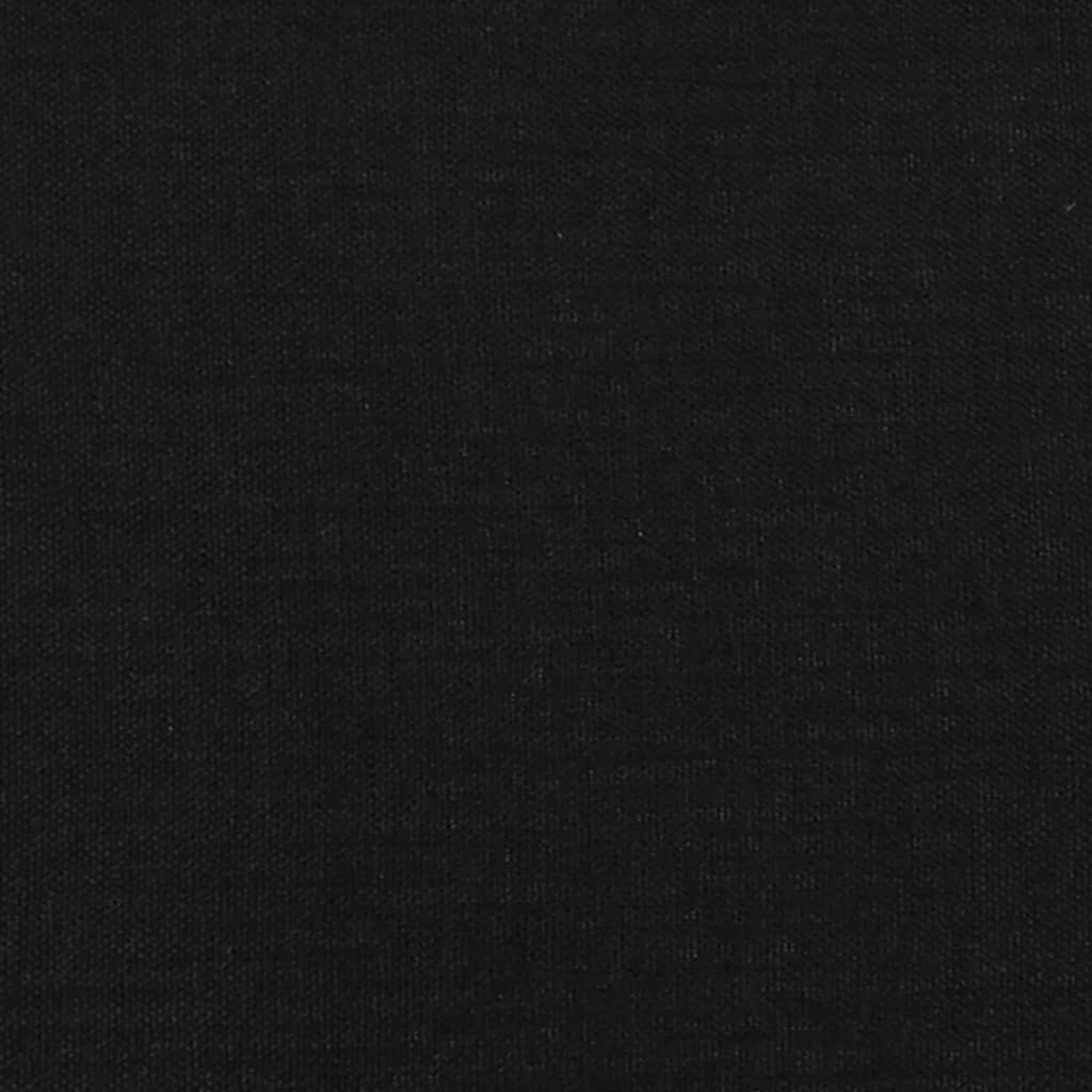 Bettgestell mit Kopfteil Schwarz 140x200 cm Stoff