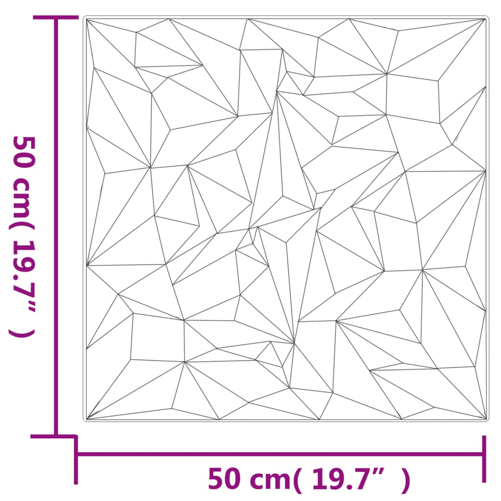 Wandpaneele 48 Stk. Weiß 50x50 cm XPS 12 m² Amethyst