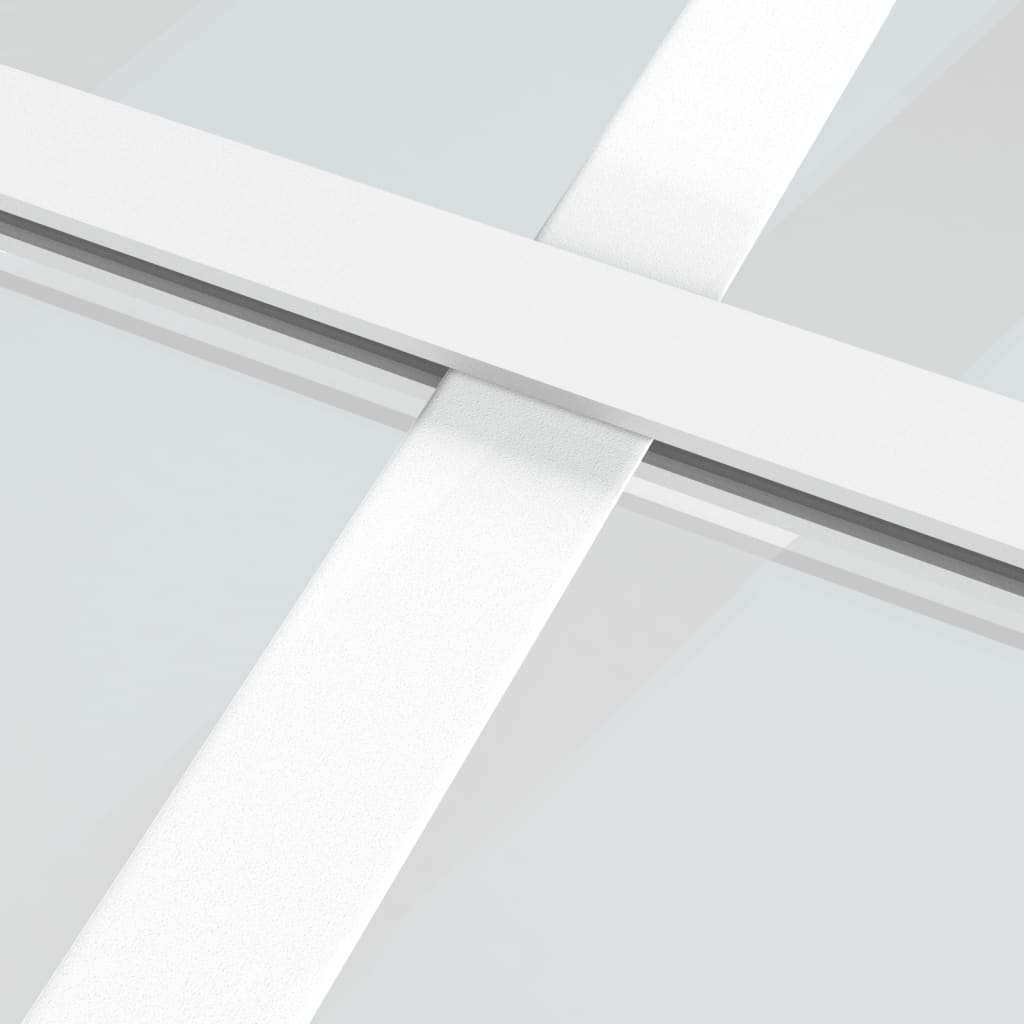 Innentür 76x201,5 cm Weiß ESG-Glas und Aluminium