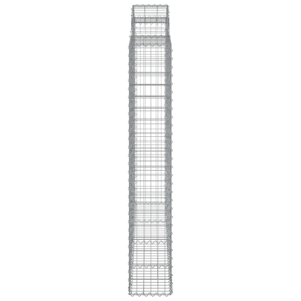 Gabionen mit Hochbogen 5 Stk. 200x30x180/200cm Verzinktes Eisen